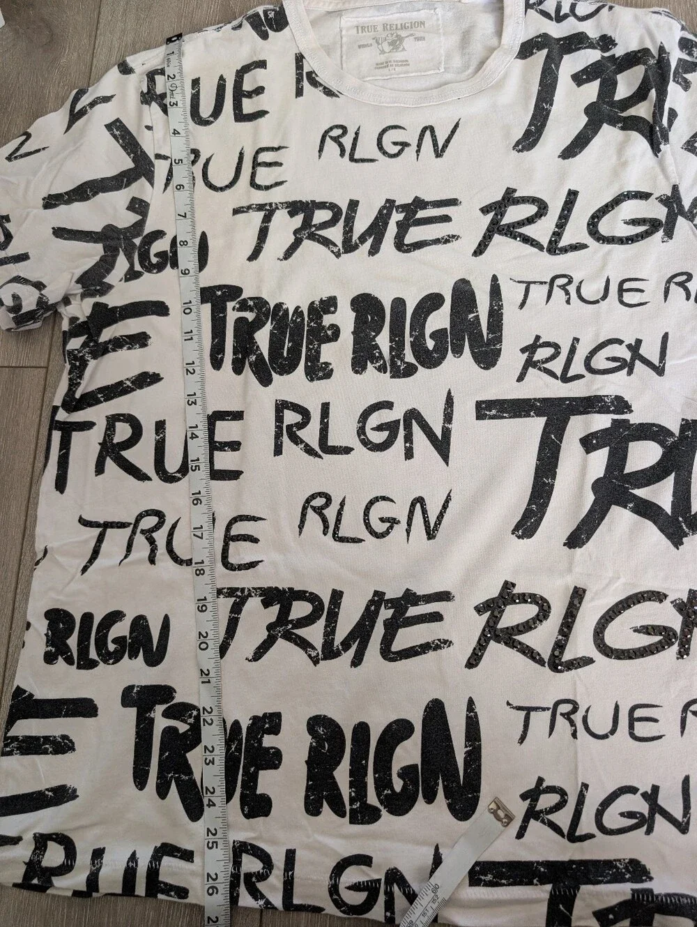 True Religion Men’s White Graphic Logo T-Shirt